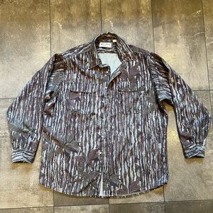 Gander Mountain Brown Camouflage Button-Up Shirt size 2xl tall